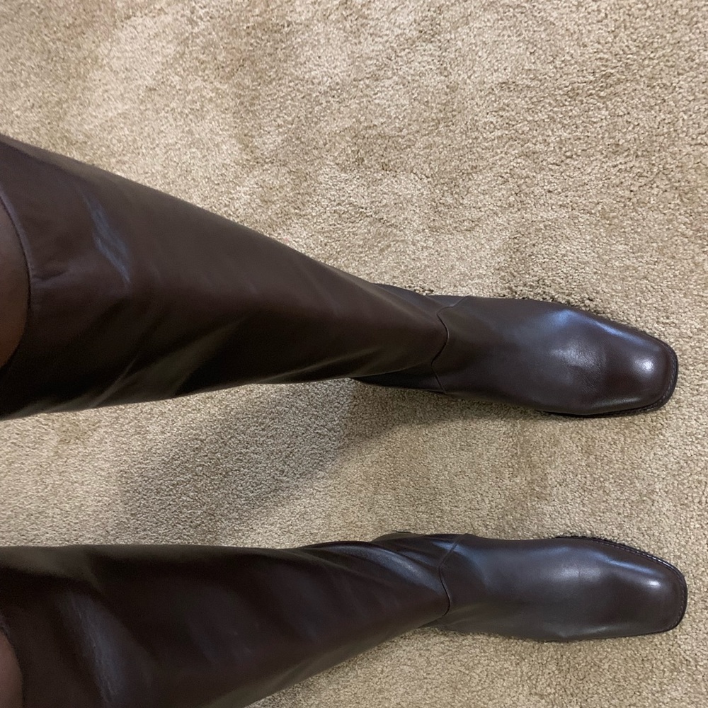 Knee High Brown Leather Boots